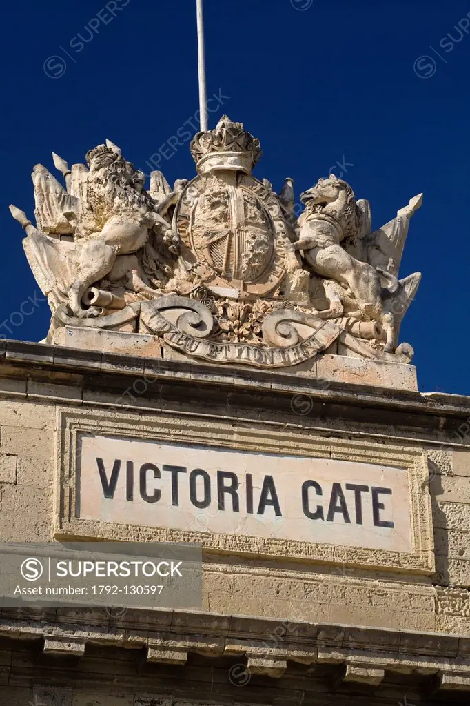 Malta, Valletta, listed as Wold Heritage by UNESCO, Victoria Gate