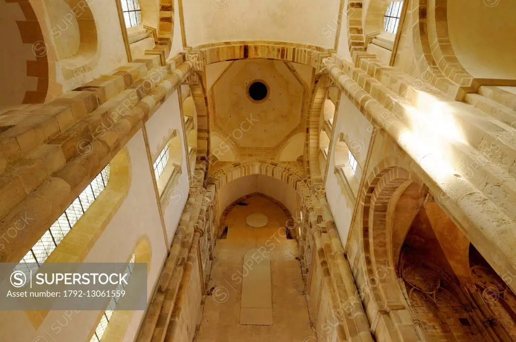 France, Saone et Loire, Maconnais, Cluny, ceiling of Cluny Abbey