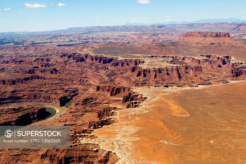 United States, Utah, Dead Horse Point at Canyonland National Park (aerial view)