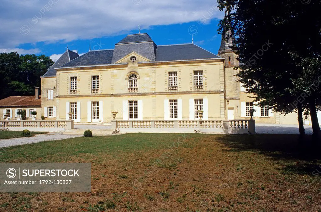 France, Gironde, Pauillac, Chateau Lynch Moussas, 19th century house