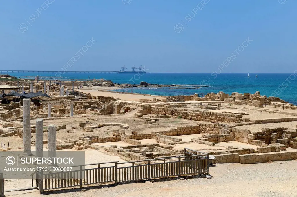 Israel, Haifa District, Caesarea (Caesarea Maritima), ruins of Caesarea