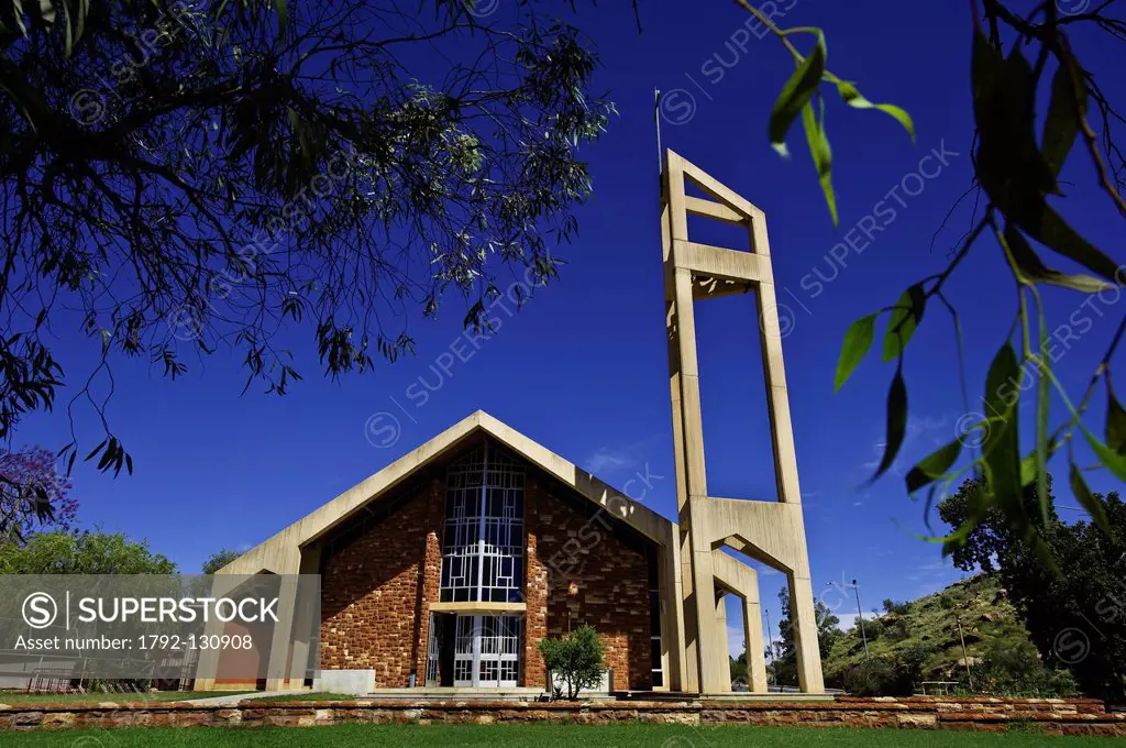Australia, Northern Territory, Alice Springs, Our Lady of the Sacred Heart, build with Ooraminna stone in 1969