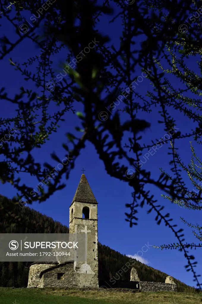 France, Savoie, Bramans, Les Chemins du Baroque the paths of Baroque, St Pierre Extravache church