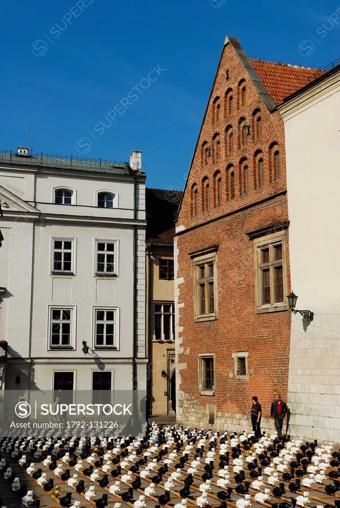 Poland, Lesser Poland region, Krakow, old town Stare Miasto listed as World Heritage by UNESCO, the square in front of 17th century St Peter and St Pa...