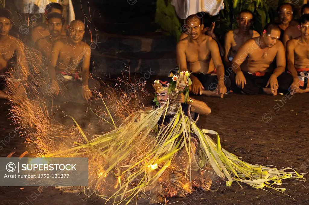Indonesia, Bali Island, Batubulan village, Kecak dance with Sahadewa company