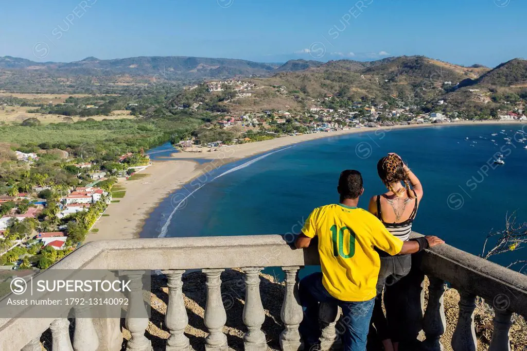 Nicaragua, Rivas department, San Juan del Sur, searesort on the Pacific coast, the bay from the Jesus de la Divina Misericordia
