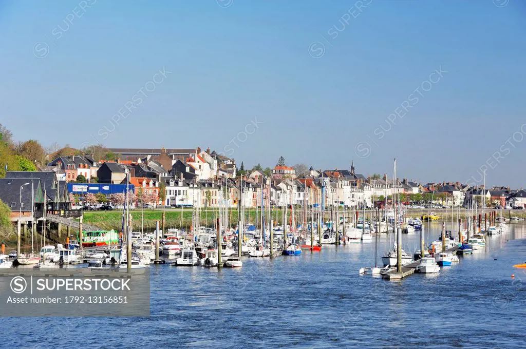 France, Somme, Saint Valery sur Somme, Marina on the Somme