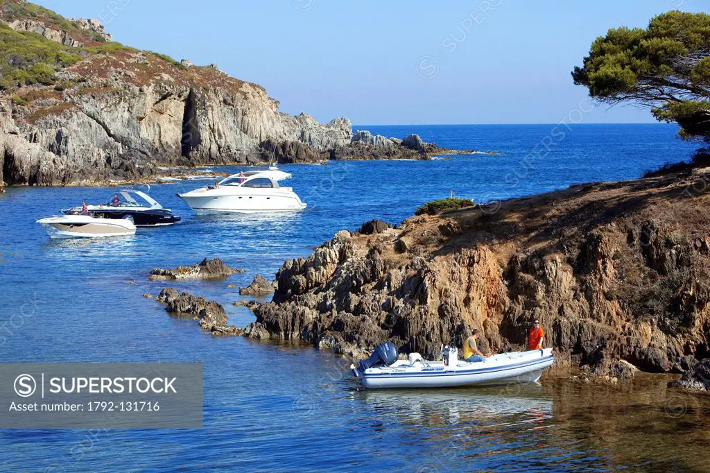 France, Var, Iles d´Hyeres, National Park of Port Cros, Porquerolles island, Langoustier peninsula