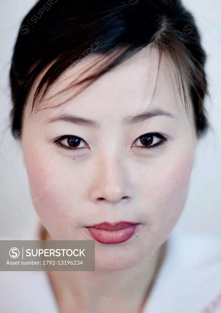 North Korea, Pyongyang District, Pyongyang, North Korean Woman With Pale Skin