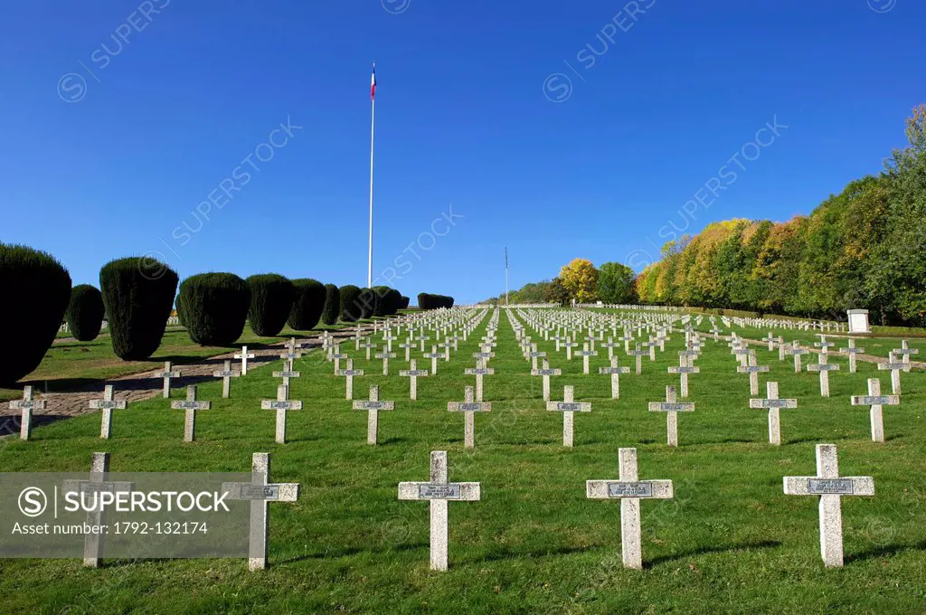 France, Haut Rhin, large national cemetery of Vieil Armand Hartmannswillerkopf of first world war