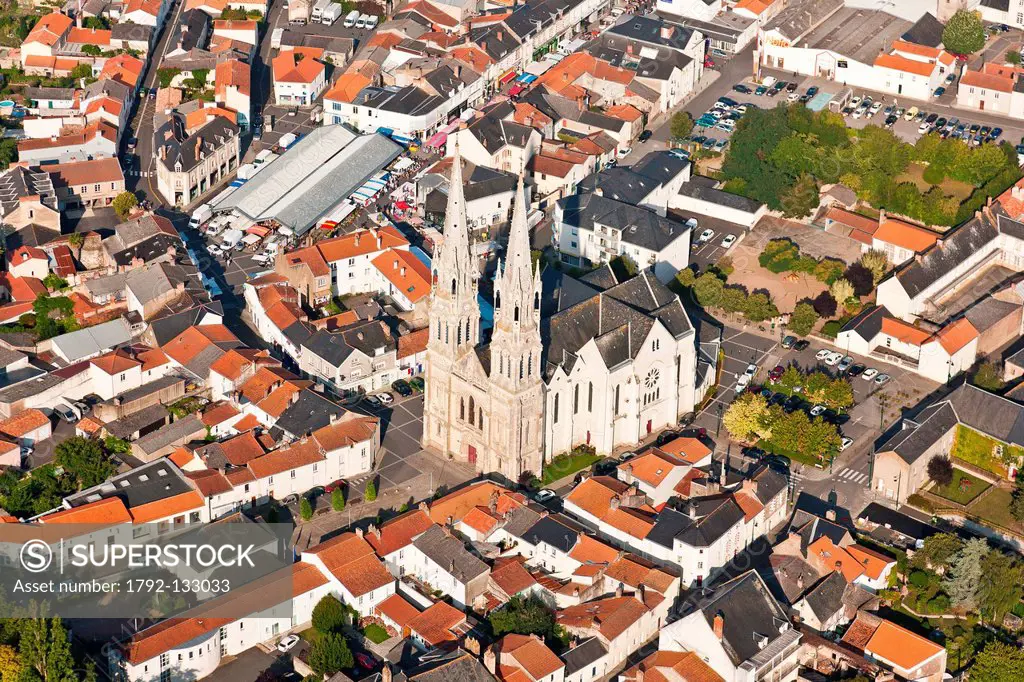 France, Loire_Atlantique, Machecoul aerial photography