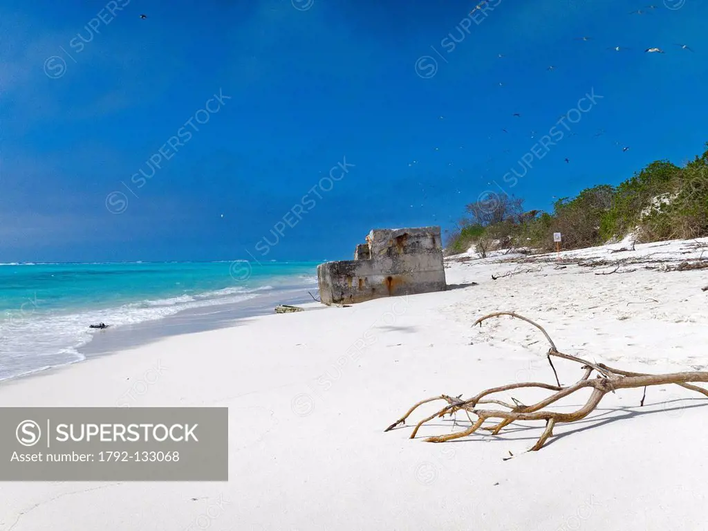 United States, Hawaii, Midway Atoll, Sand island, bunker