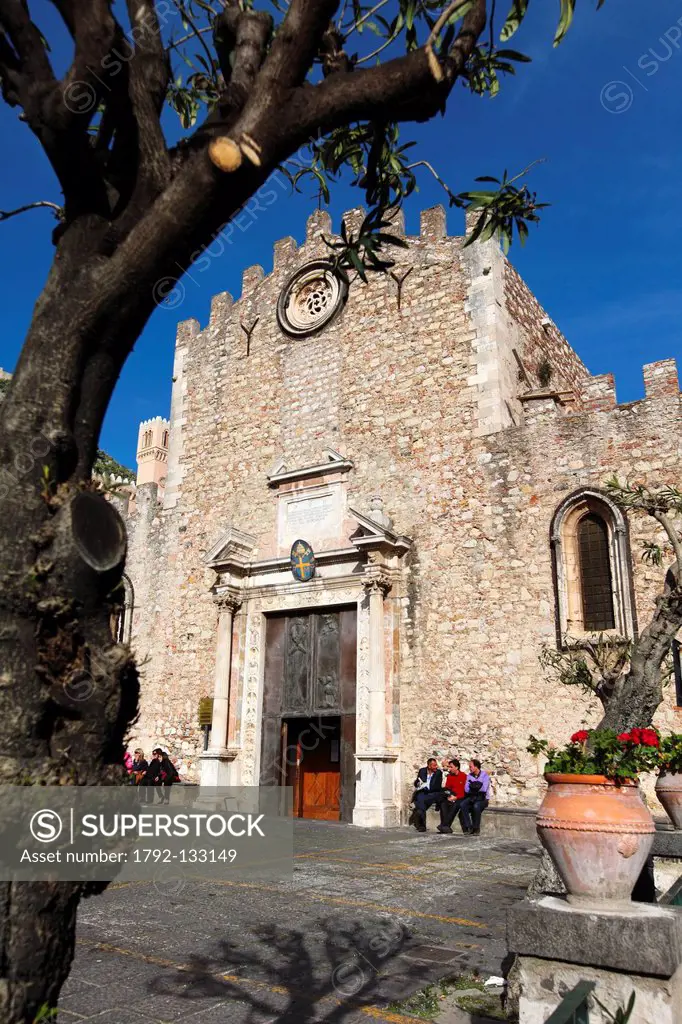 Italy, Sicily, Taormina, cathedral of San Nicola