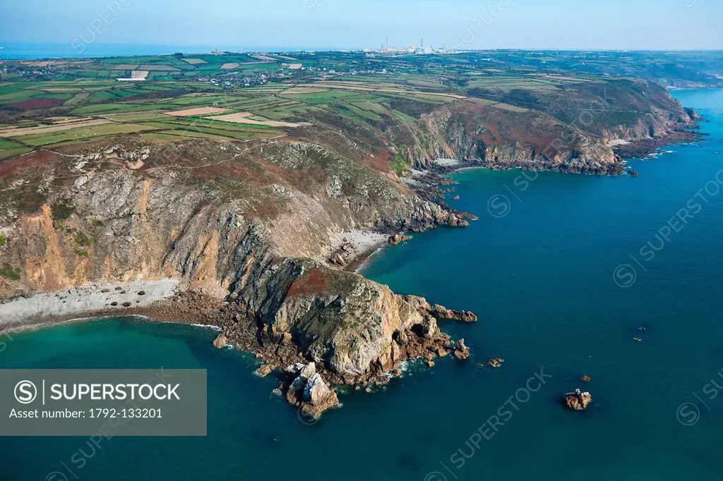 France, Manche, Jobourg, Nez de Jobourg aerial view