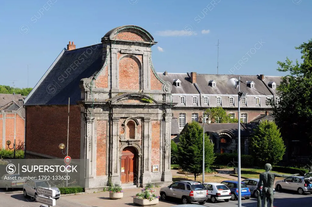 France, Nord, Maubeuge, chapel of the black Sisters in a Baroque style was buld in the 17th century and it is listed as historical monument
