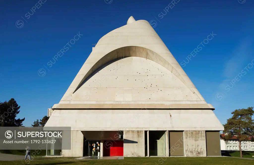 France, Loire, Firminy, Le Corbusier site of Firminy Firminy Vert, St Pierre church