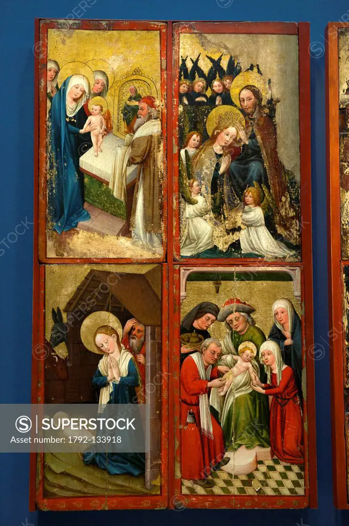 Germany, Black Forest, Schwarzwald, Baden_Wuerttemberg, Freiburg, Augustinermuseum, Staufen altarpiece, Upper Rhine, 1420_1430