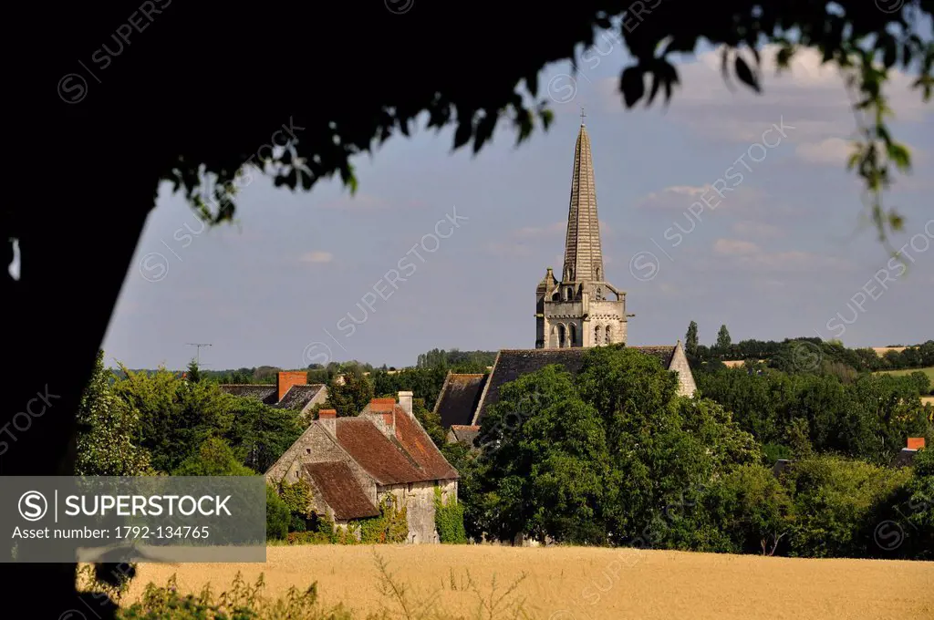 France, Indre et Loire, Crissay sur Manse, labeled Les Beaux Villages de France The Most Beautiful Villages of France, St Maurice church, dated 16th c...