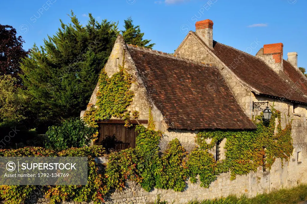 France, Indre et Loire, Crissay sur Manse, labeled Les Beaux Villages de France The Most Beautiful Villages of France, traditional house