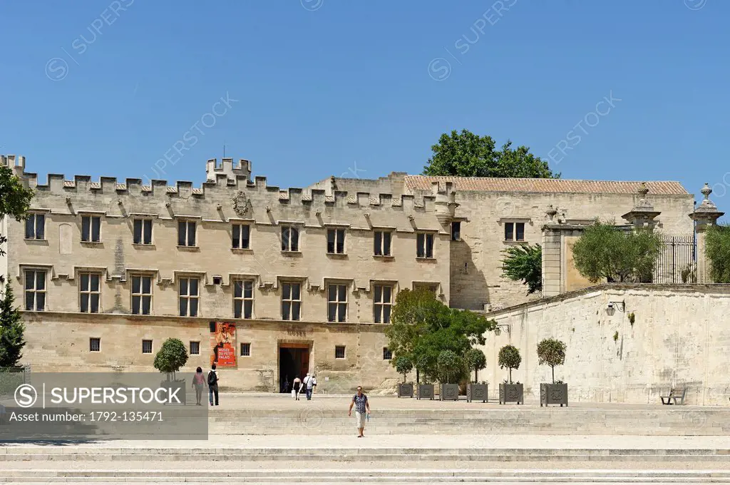 France, Vaucluse, Avignon, Place du Palais des Papes, Episcopal Ensemble listed as World Heritage by UNESCO, Musee du Petit Palais