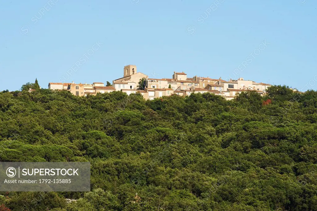 France, Var, Gassin, labeled Les Plus Beaux Villages de France The Most Beautiful Villages of France