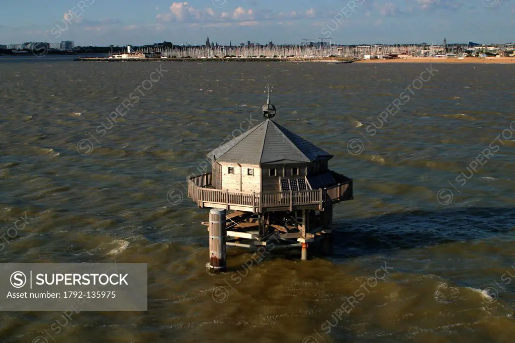 France, Charente Maritime , Bout du Monde lighthouse aerial view