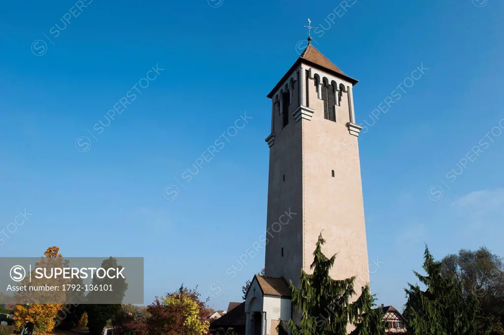France, Bas Rhin, Eschau, St Trophime chapel, Romanesque art