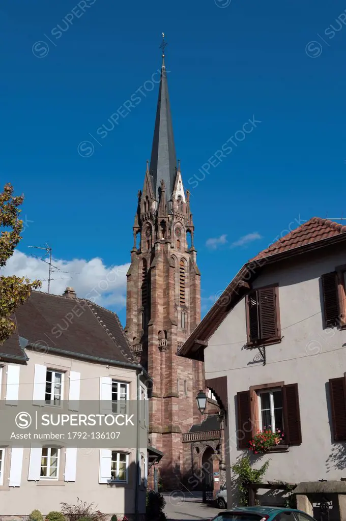France, Bas Rhin, Mutzig, Catholic church of St Maurice