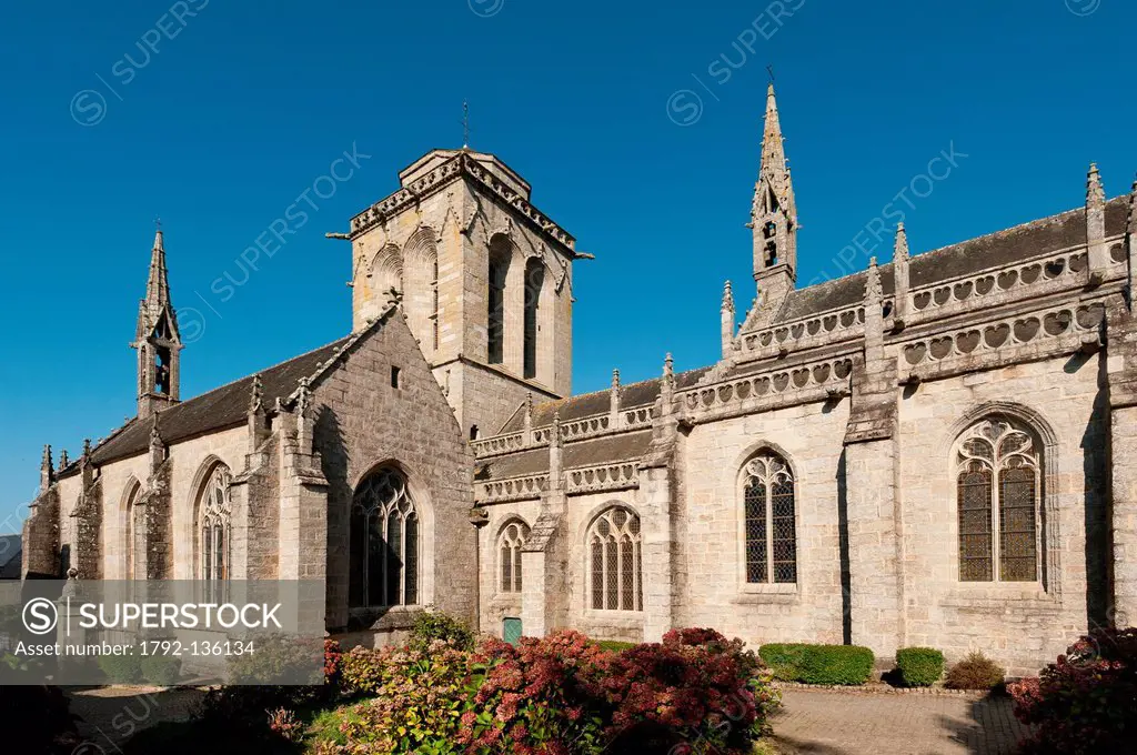 France, Finistere, Locronan, labelled Les Plus Beaux Villages de France The Most Beautiful Villages of France, Saint Ronan church