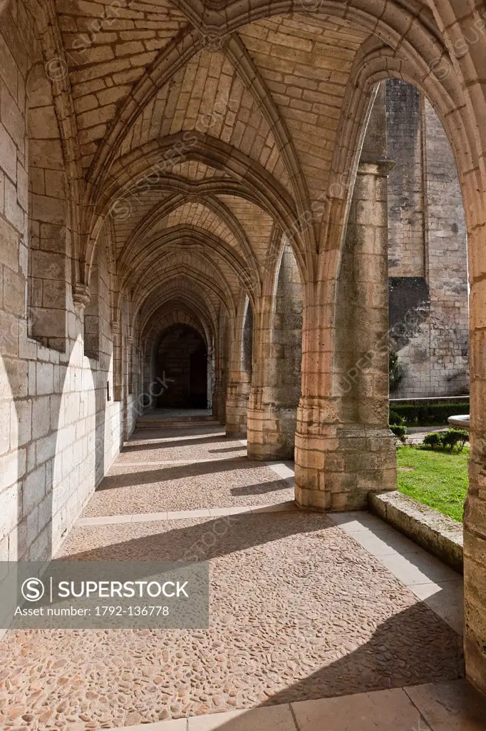 France, Dordogne, Brantome, Abbey Saint Pierre de Brantome is a former Benedictine abbey, the cloister
