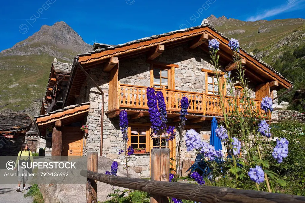 France, Savoie, Bonneval sur Arc alt:6 069,55 ft, the highest village of Haute Maurienne valley, labeled Les Plus Beaux Villages de France The Most Be...