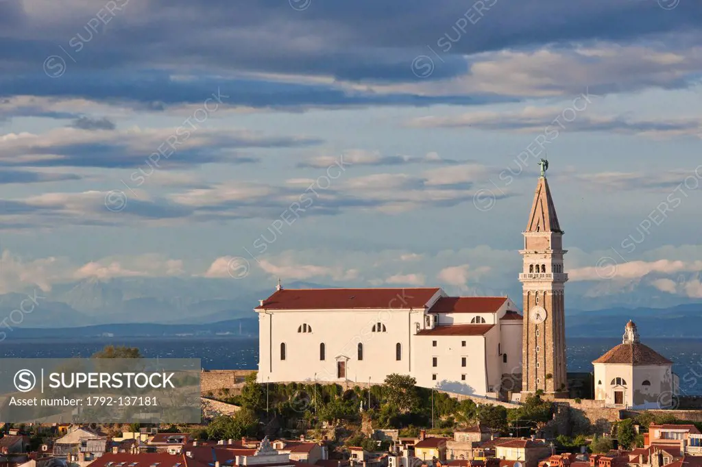 Slovenia, Gulf of Trieste, Adriatic Coast, Primorska Region, Piran, the church of St. George