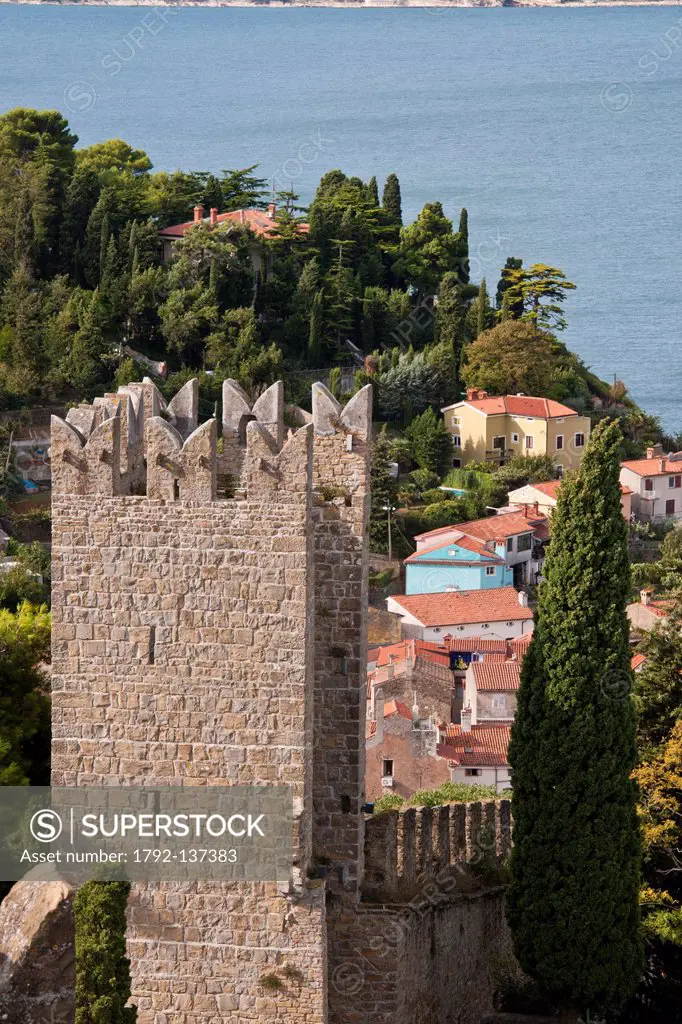 Slovenia, Gulf of Trieste, Adriatic Coast, Primorska Region, Piran, the ramparts