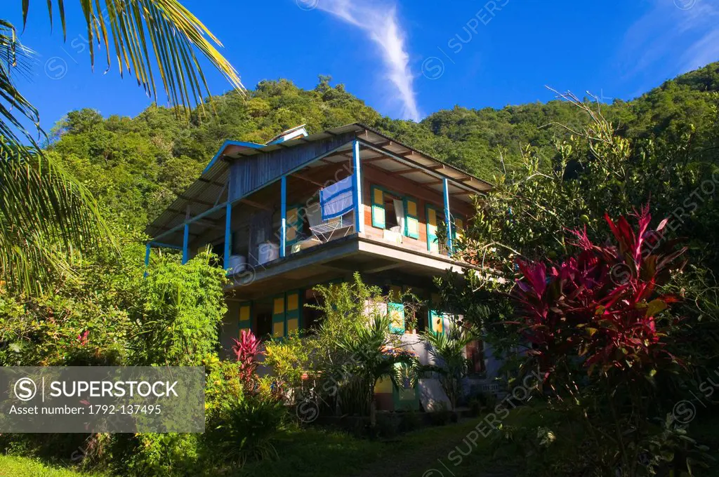 Dominica, Southern area of the island, Grand Bay Berekua, small village of Geneva, Hideout Cottage, guest house of the Rasta couple Rahel and Octave J...