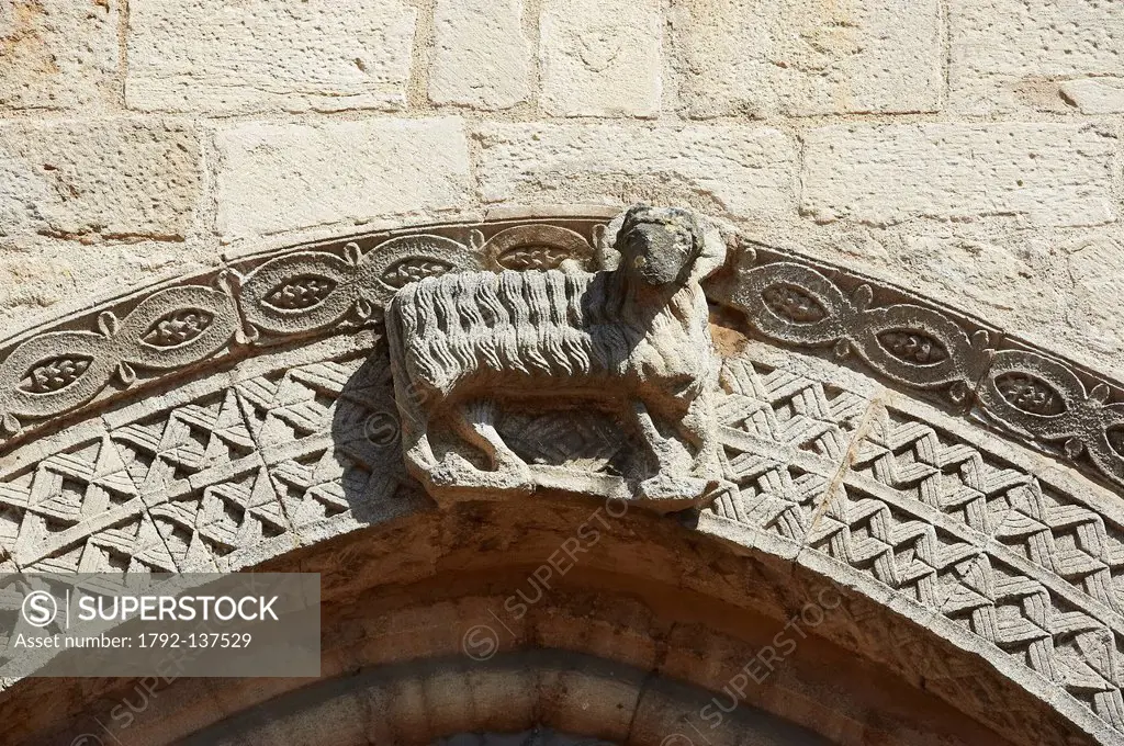 France, Saone et Loire, Semur en Brionnais, labeled Les Plus Beaux Villages de France The Most Beautiful Villages of France, Collegial church of Saint...