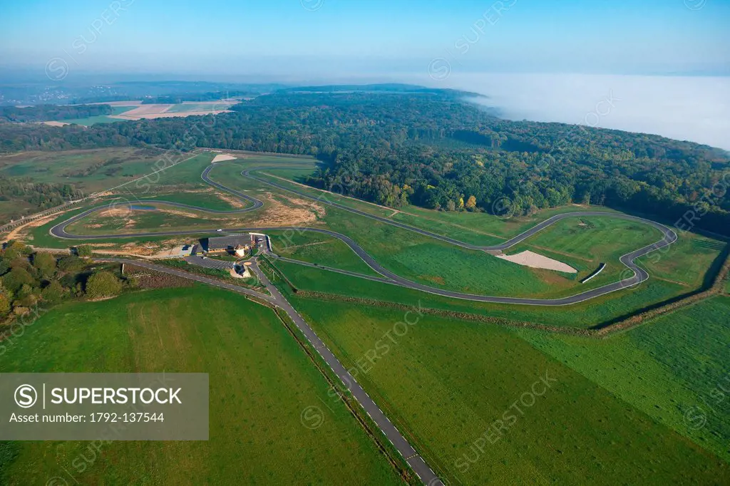 France, Eure, Vernon, Circuit de l´Eure, racing circuit aerial view