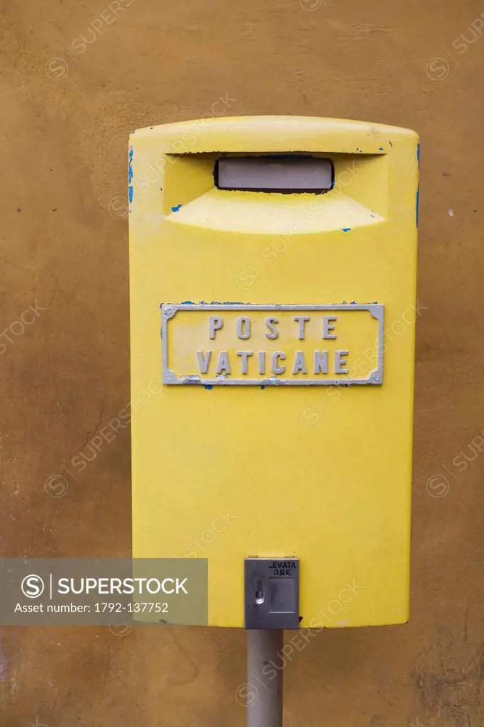 Italy, Latium, Rome, Vatican City listed as World Heritage by UNESCO, mail box of the Vatican post office