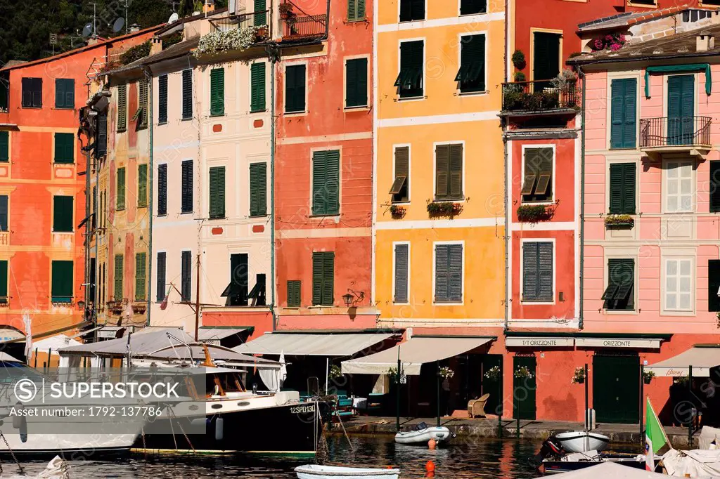 Italy, Liguria, Riviera ligure, Portofino, one of the most exclusive resorts in Italy