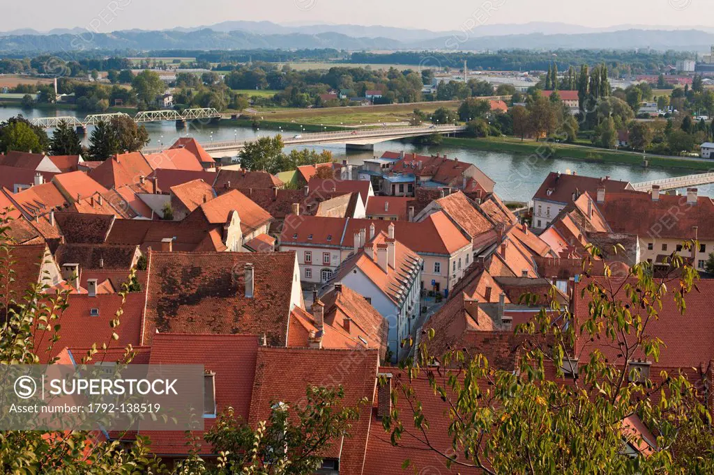 Slovenia, Lower Styria Region, Ptuj, town on the Drava River banks