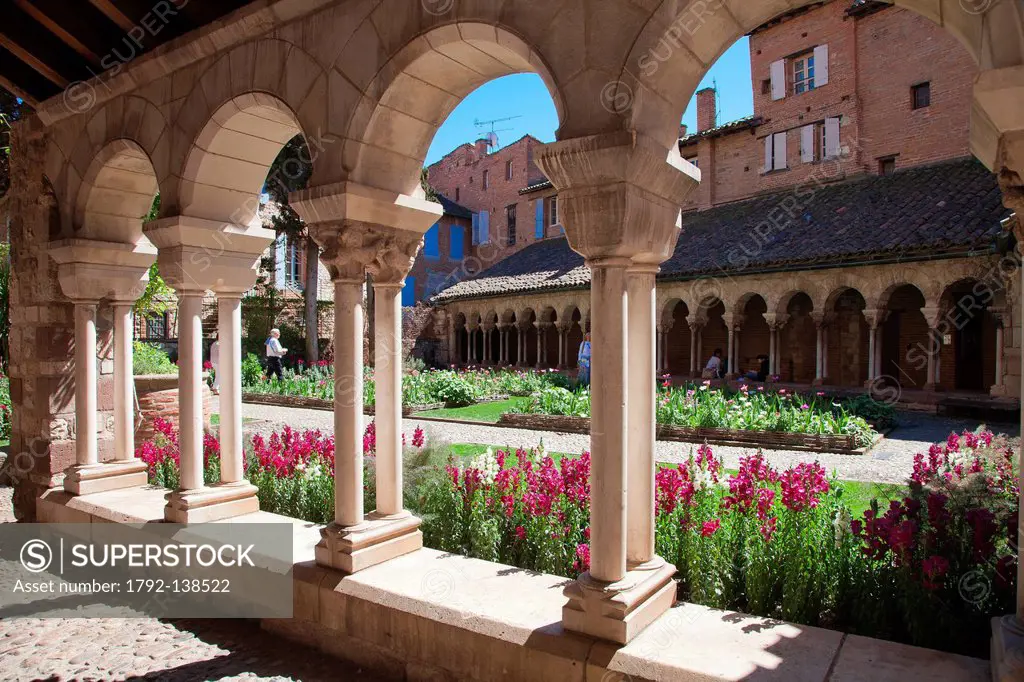 France, Tarn, Albi, the episcopal city, listed as World Heritage by UNESCO, the cloister of Saint Salvi church