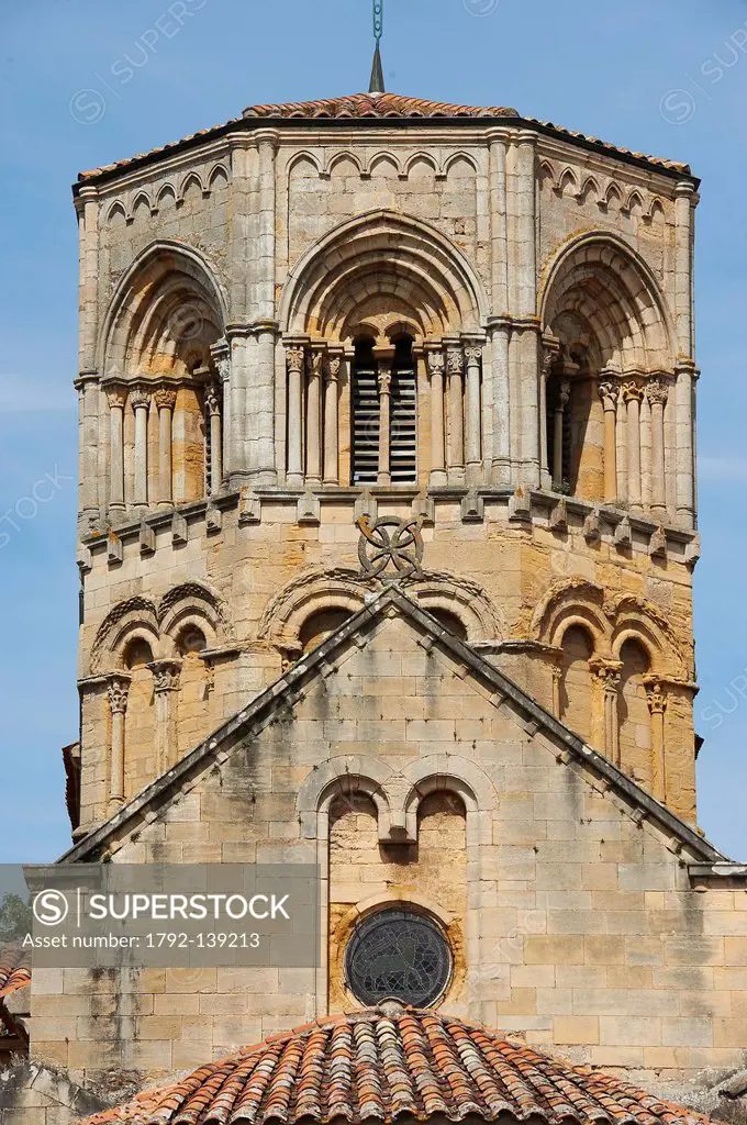 France, Saone et Loire, Semur en Brionnais, labeled Les Plus Beaux Villages de France The Most Beautiful Villages of France, Collegial church of Saint...