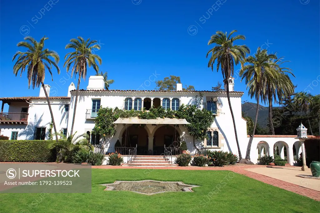 United States, California, Santa Barbara, the Casa del Herrero 1925 in neocolonial Mission Revival style by the architect Georges Wahington Smith, hou...