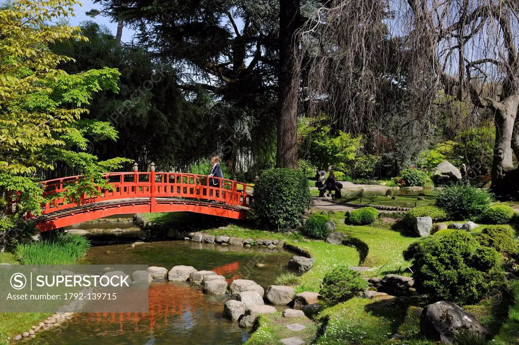 France, Hauts de Seine, Boulogne Billancourt, Japanese garden in Albert Kahn departmental museum