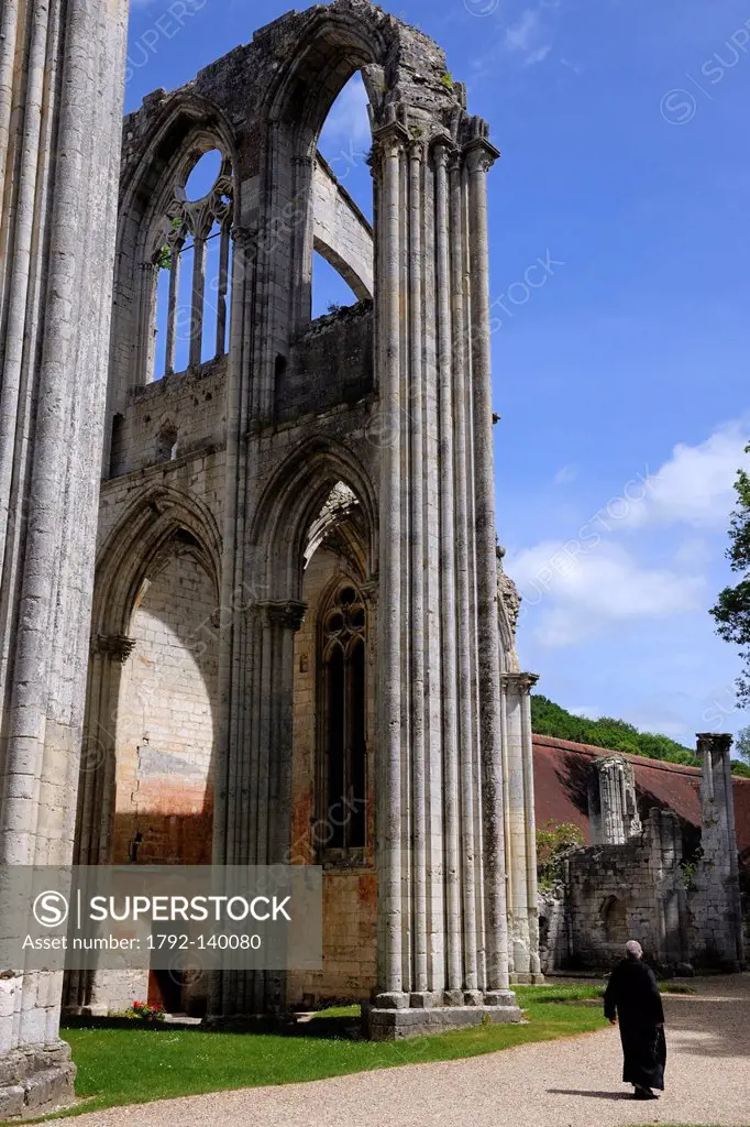 France, Seine Maritime, Saint Wandrille Rancon, Saint Wandrille Abbey, formerly Fontenelle Abbey, benedictine Abbey funded in the 7th century, abbey c...