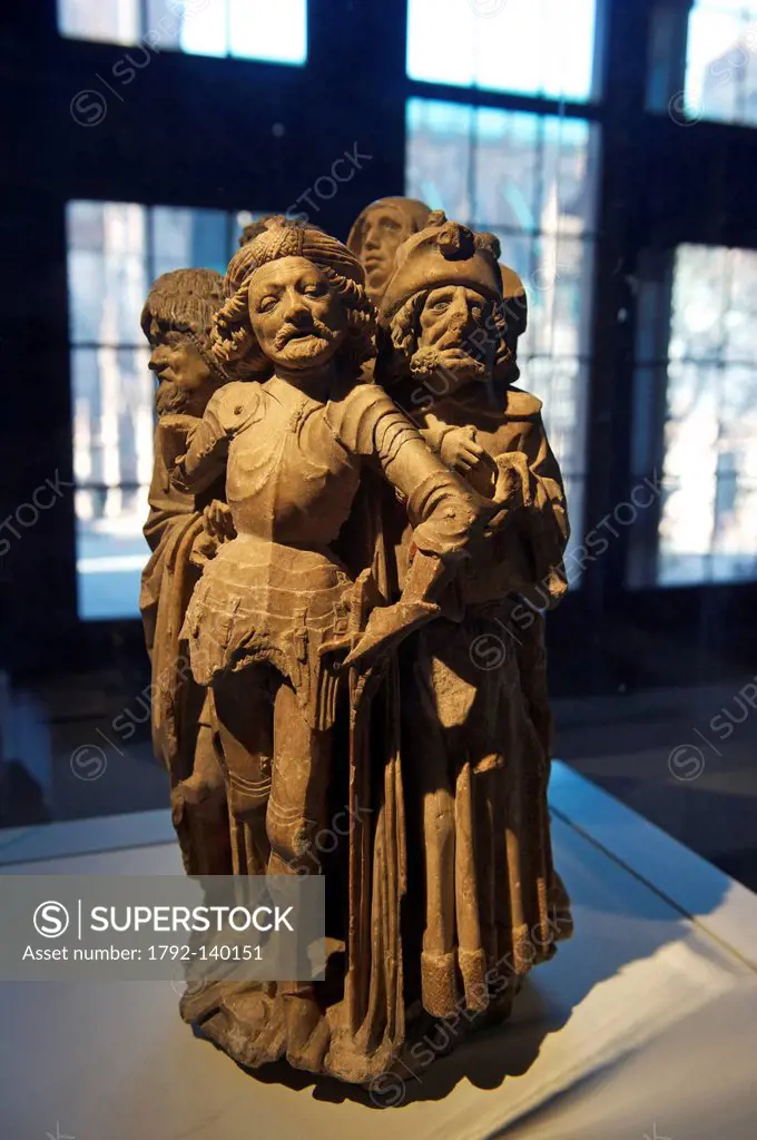 France, Bas Rhin, Strasbourg, old city listed as World Heritage by UNESCO, Musee de l´Oeuvre Notre Dame Frauenhausmuseum, group of figures from a Cruc...