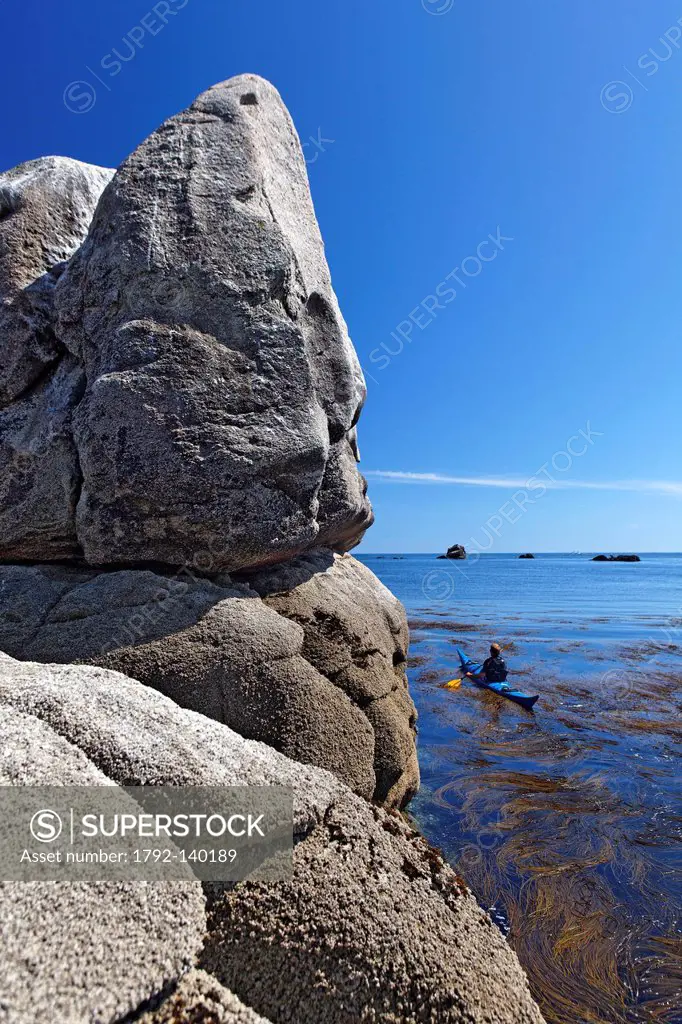 France, Finistere, cliff of the Etocs