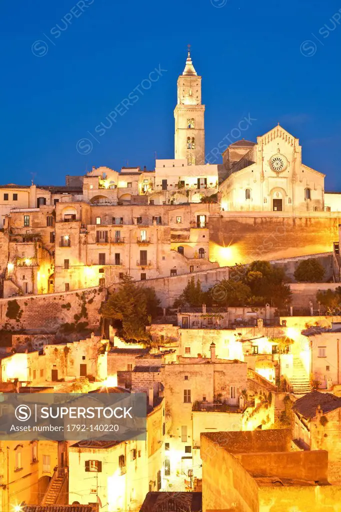 Italy, Basilicate, Matera, semi_cave built borough Sassi listed at the World Heritage by UNESCO, where Pier Paolo Pasolini´s 1964 Gospel according to ...