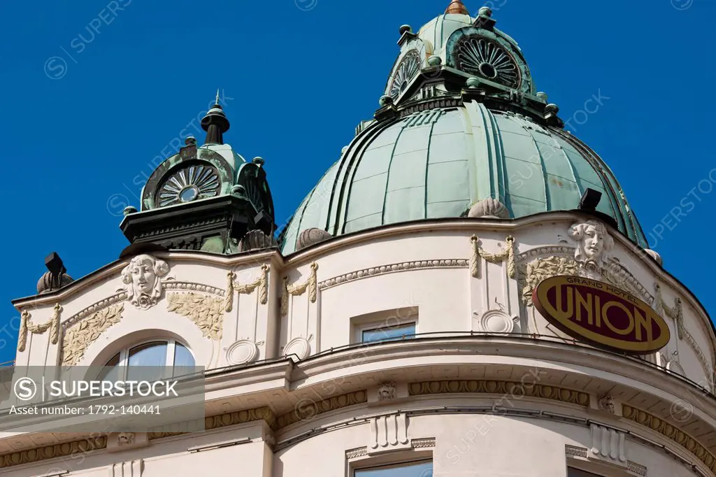Slovenia, Ljubljana, capital town of Slovenia, the Grand Hotel Union
