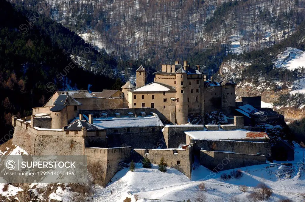 France, Hautes Alpes, Chateau Ville Vieille, Regional Natural Park of Queyras, Fort Queyras (1400 m), a medieval citadel restored by Vauban in 1700