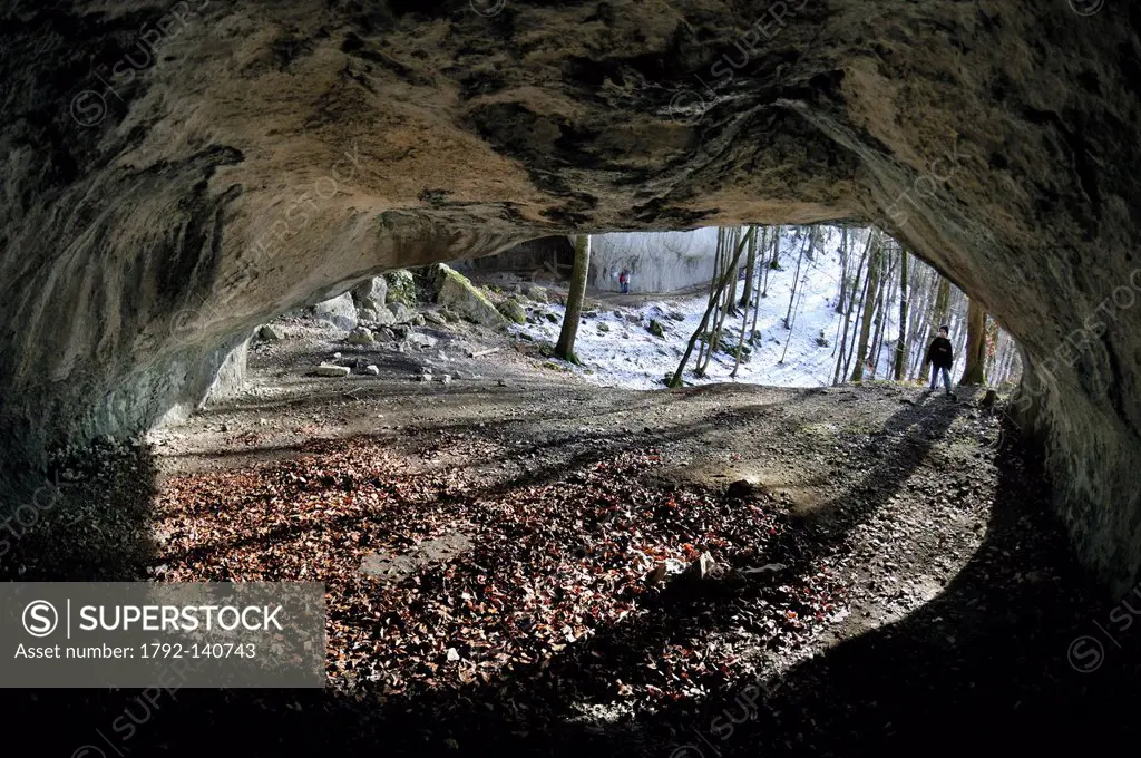 France, Doubs, Liebvillers, cave of Bisontin